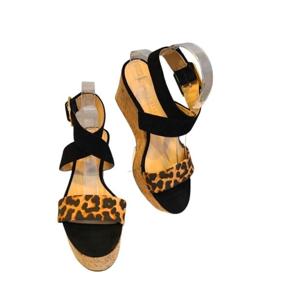 Veronica Beard Hurley Cross Ankle Strap Platform Wedge Animal Print Sandal | 8.5 - Picture 10 of 16